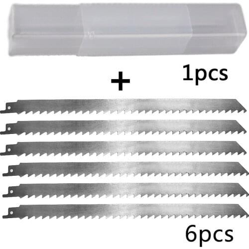 6pcs 300mm Reciprocating Saw Blade Set For Cutting Ice And Frozen Meat Tool