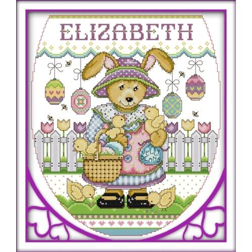 Easter egg park cross stitch kit aida 14ct 11ct count print canvas stitches embroidery DIY handmade
