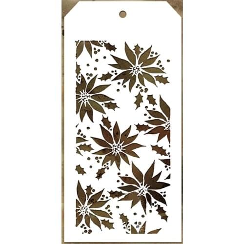 2021 New Label Tag Plastic Stencil For Craft Making Flower Pattern Scrapbooking Background Greeting Card No Metal Cutting Dies