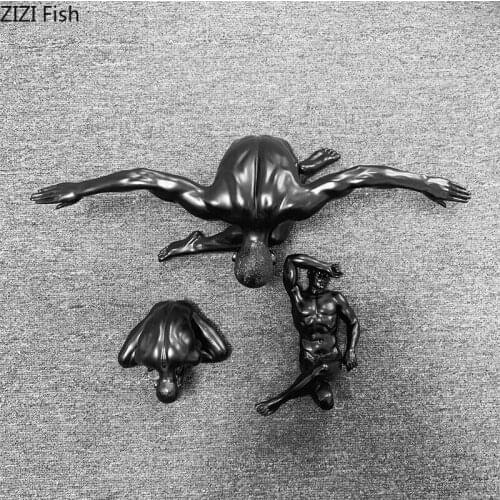 Japanese Creative Body Art Nude Male Sculpture Birthday Gift Decoration Resin Muscle Man Sculpture Living Room Table Decorations