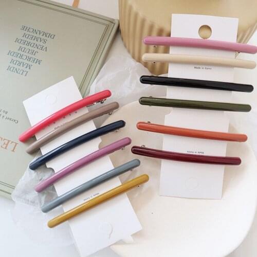 1PC Fashion Vintage Women Colorful Solid Plastic 9 CM Thick Barrettes Female Elegant Hair Clips Lady Hairpins Hair Accessories
