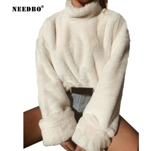 NEEDBO Knit Sweater Women Oversize Pullover Long Sleeve Women Sweater Autumn Winter jumper Sweter Muje Jumper Sweater Femme Tops