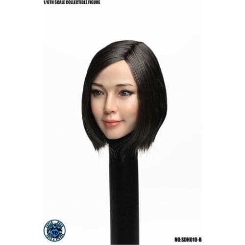 1/6th SUPER DUCK SDH010B Asian Girl Head Sculpt Fit 12'' PH TBLeague Female Figure Body