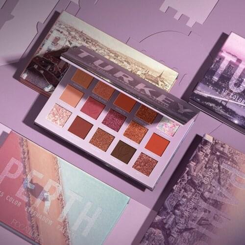 16Colors Matte Earth-Color Eye Shadow Palette HighQuality Sweet Gift！ Pretty Eyes Makeup TSLM1