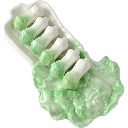 2021 Rustic Room Decoration Porcelain Cabbage Ornaments Aesthetic Home Decor Modern Exquisite Ceramic Crafts Decoration For Home