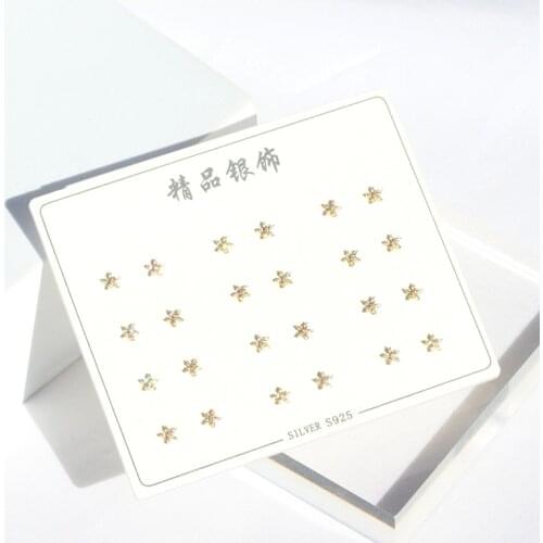 2021 SUMMER New Arrival Brinco Cute Jewelry Delicate Girl Women Ear Stud Tiny Cz Flower 925 Sterling Small Minimalist Earring