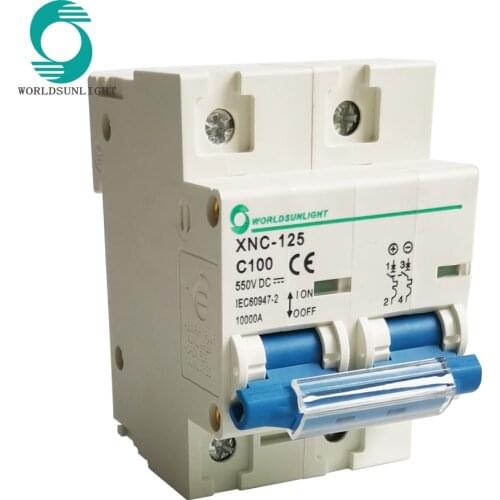 60 pcs per lot XNC-125C125 Solar PV system 500V DC C100 100amp on off polar mcb mini circuit breaker/ mcb 4pole