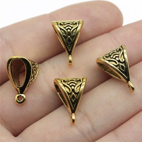 8pcs 16x11x9mm 3 Colors Charm Clasps Clips Bails Connectors Charm Bail Beads Jewelry Findings European Bail Bead