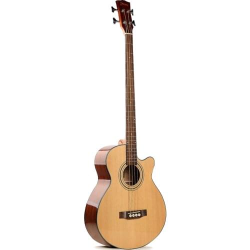 41 Inch Bass Guitar Spruce Mahogany Sapele Glossy Lacquer Cutaway Wooden Bass Guitar Musical Instrument for Beginners