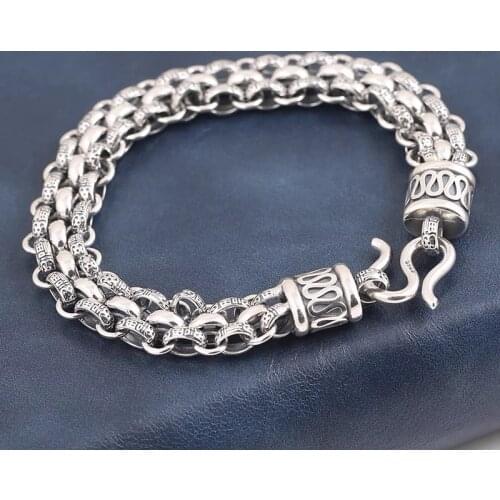 Chinese style classic fashion light sense bracelet old Personality Retro classic trendy men bracelet for boyfriend Temperament