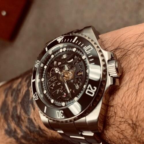 PAGANI DESIGN Mens Watches Skeleton Mechanical Watch For Men Automatic Watch Men Stainless Steel Wrist Watch Reloj Hombre 2020