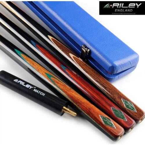 RILEY 3/4 Snooker Cues 9.8mm Tip with Snooker Cue Case Set Blue Black Options China