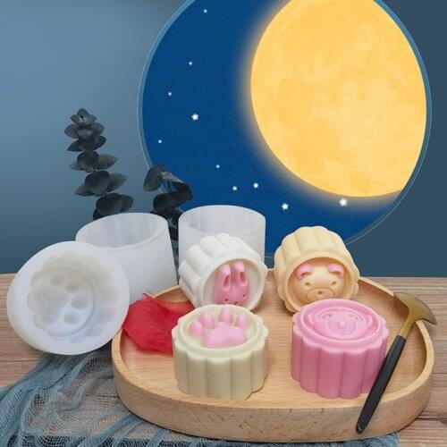 Animal Mooncake Mold 3D Fruit DIY Fondant Cake Mold Silicone Chocolate Moulds