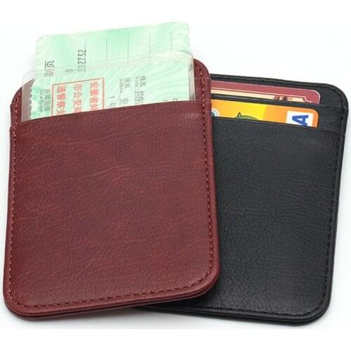 1Pc Pu Leather ID Card Holder Candy Color Bank Credit Card Box Multi Slot Slim Card Case Wallet Women Men Business Card Cover