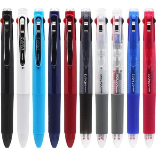 1pc Japan ZEBRA J3J2 Three-in-one Press Gel Pen Multi-function Red Blue Black Three-color Student Writing Business Office 0.5mm