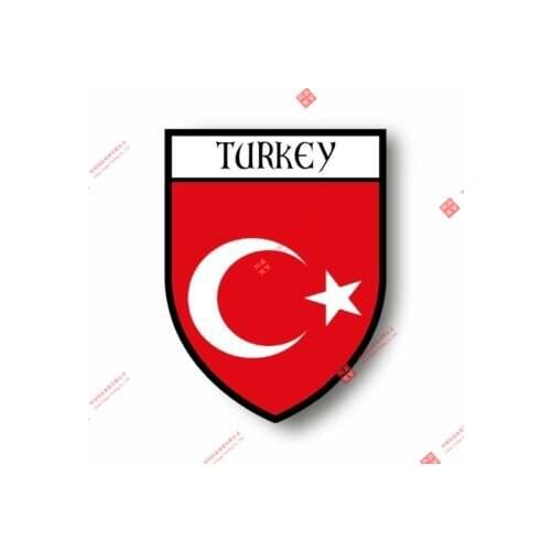 Interesting Car Stickers Decal Souvenir Vinyl Car Shield City Flag World Crest Turkey Racing Helmet Stickers