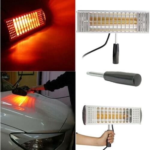 1000W Paint Curing Lamp Filter Solar Film Car Body Spray Drying Infrared Heating Auto Light Wave Portable Handheld Exhaust