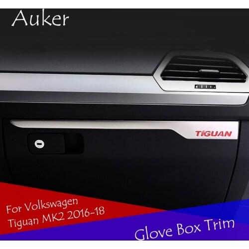For Volkswagen tiguan MK2 2016 2017 2018 Copilot Glove box Trim Garnish Strips Car-stickers