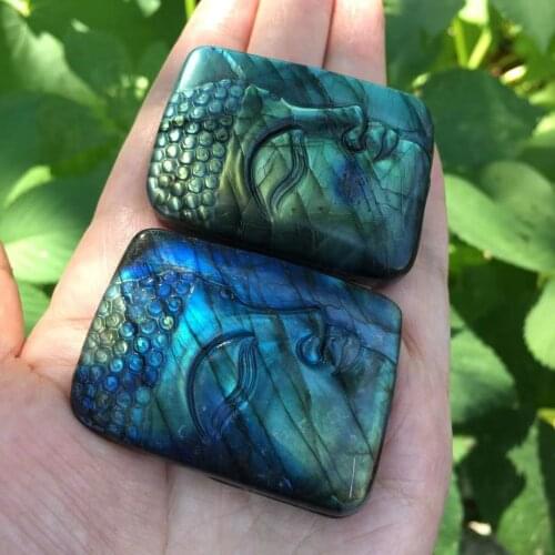 1pc Natural crystal stones carvings blue labradorite buddha flashy labradorite raw gemstones healing quartz carved pendant gifts
