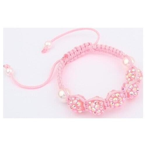 New arrival ge53 hot micro pave CZ Disco RESIN Bracelet fasion Gift FOR KIDS jewelry Discount crystal