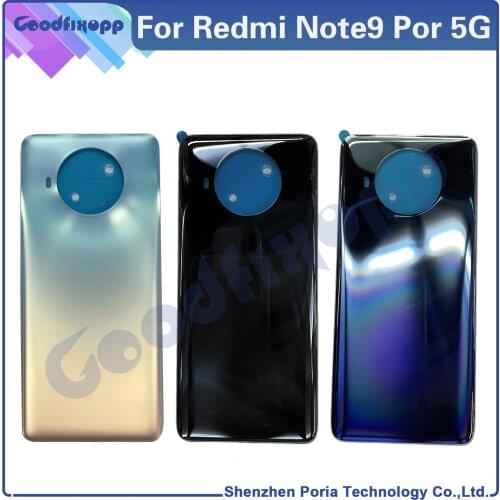Original NEW For Xiaomi Redmi Note 9 Pro 5G Back Battery Cover Rear Glass Door Housing Case for Redmi Note9 Pro 5G Battery Cover
