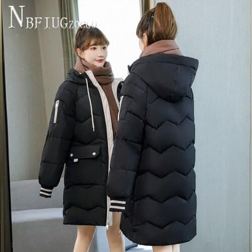 7 Colors Can Choose Women Parkas Drawstring Hooded Thick Female Overcoat