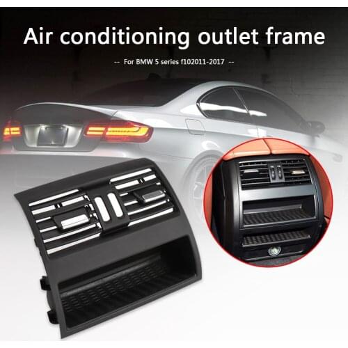 1Pcs Front Center Air Outlet Vent Dash Panel Grille Cover Interior Mouldings Panel Grille for BMW F10 5 Series 11-17 RHD
