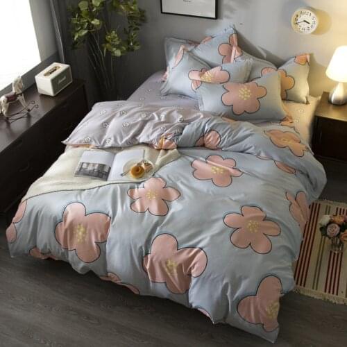Simple Type AB Side Flowers Duvet Cover Set Twin Full Queen King Size Bedding Set Soft Comforter Cover Bed Sheet Set Bed Linens