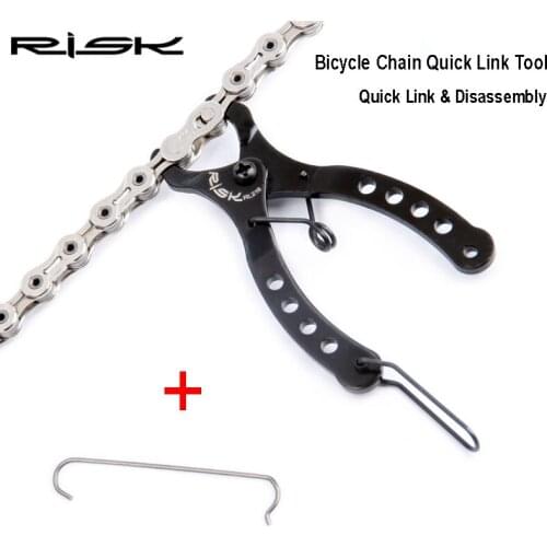 RISK Bicycle Chain Quick Link Mini Plier MTB Road Bike Link Chain Clamp Magic Buckle Hook up Cycling Repair Multi Tool Accessor