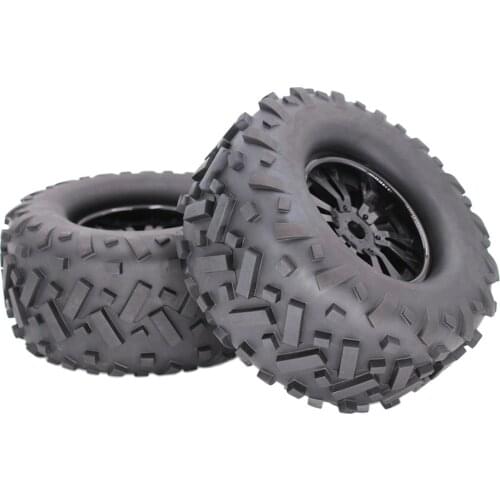 RC 1/8 Monster Truck Tire with Wheel, 17mm Hex Hub 170mm Width Tyre for Flux ZD Racing LRP, 2pcs/set