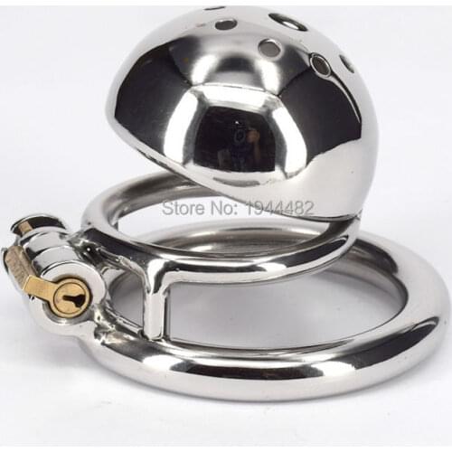 SODANDY Metal Chastity Devices Small Stainless Steel Bondage Cock Cage Male Penis Locking Ring Fetish Product Sex Toy For Man