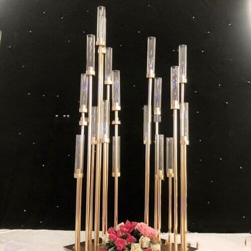 10pcs)Wedding Gold clear acrylic Table Centerpiece Stand Party Centerpiece yudao1125