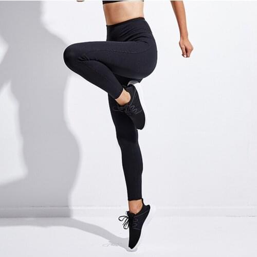 TaoBo High Waist Abdomen Hips Fitness Pants Ladies Stretch Tight Running Bottom 9 Points Trousers Yoga Compression Pants