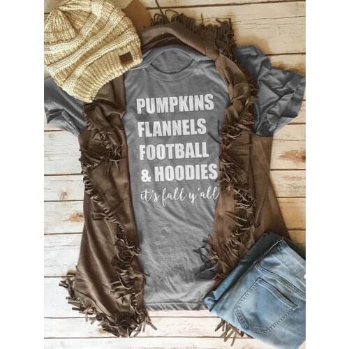 Pumpkins flannels f*otball & hoodies t-shirt letter print funny slogan unisex tops cotoon Cowboy cool style tees grunge t shirt