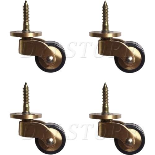 1/2/4/8 Pcs Heavy Duty Brass Universal Wheels, Furniture Caster Wheels with M6 Threaded Stem, For Sofa Chair Cabinet Furnitures