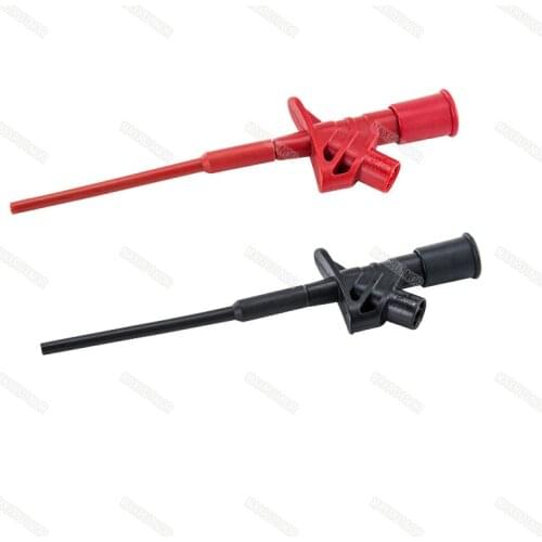 1 Pair Multifunctional Insulated Quick Test Hook Clip 1000V Voltage Electric Flexible Testing Probe Instrument Accessories