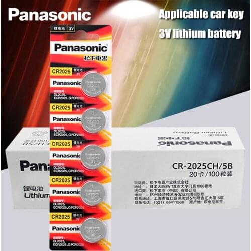 100PCS original brand new battery PANASONIC cr2025 3v button cell coin batteries for watch computer cr 2025 For Main Board Toy