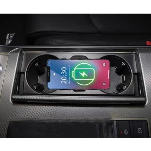 15W fast charging car QI wireless charger phone charger water cup charging holder charging case for Audi A6 C8 A7 2019 2020 2021