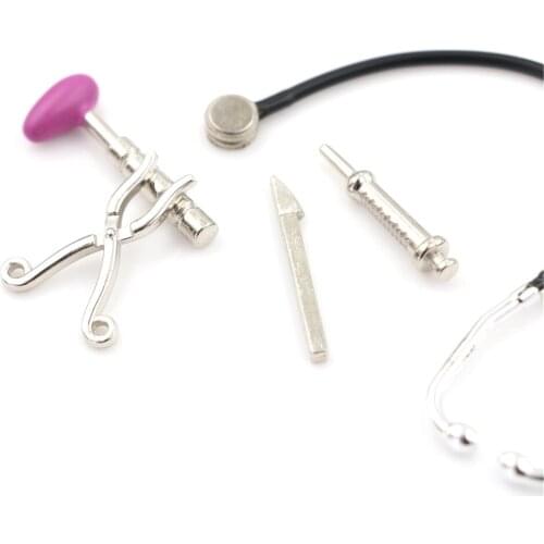 5Pcs/Set Mini Nurse Medical Plastic Hospital Role Plays Set Baby Kit Puzzle Science Educational Toys