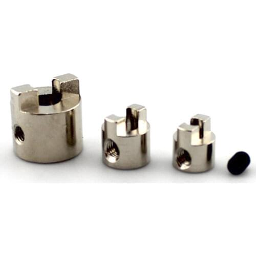 6pcs Brass Drive Dog Hole Dia 3/4/5mm Propeller/Paddle Fixing Fork Shaft Crutch with Set Screws for RC Model Boat Accessories