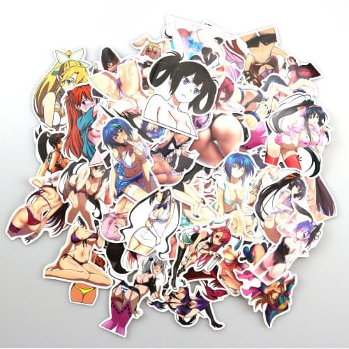 70PCS Anime Sexy Girls Adult Stickers For Waterproof Decal Laptop Motorcycle Luggage Snowboard Fridge Phone Car Sticker