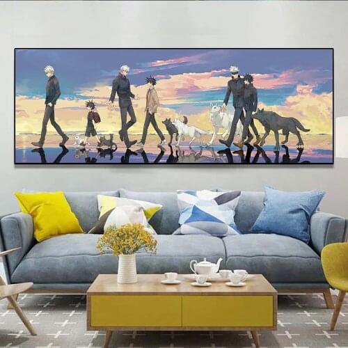 Frameless Anime Jujutsu Kaisen Canvas Painting Wall Art Poster and Prints Pictures Cuadros for Bedroom Boy Room Home Decoration