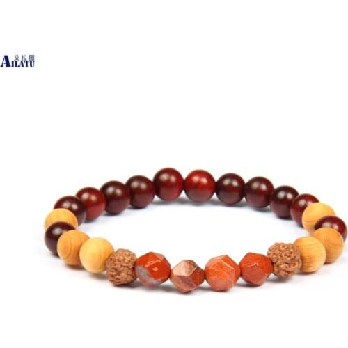Natural Wood Bracelet Religious Healing Energy Elastic Pulsera Anxiety Relief Fidget Jewelry