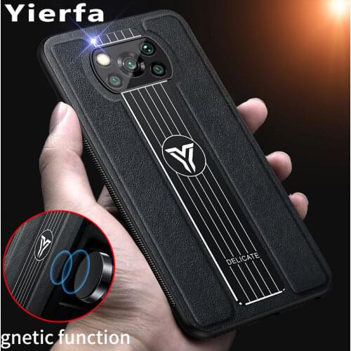 X3 Cases For Xiaomi Poco X3 NFC Case Magnetic Cover Silicone Shockproof Phone Shell Case For Xiaomi Pocophone X3 Back Cover