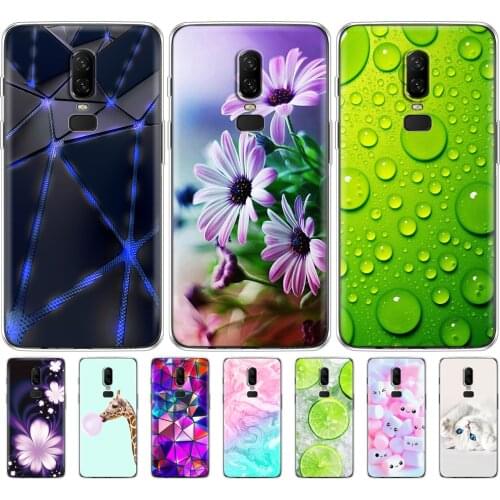Case for One plus6 mobile phone TPU silicone protective cover One plus 6 back cover 360 complete protection transparent coating