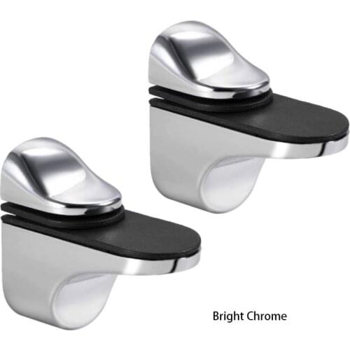 Glass Shelf Bracket,Glass Clamp Solid Zinc Alloy Adjustable Wall Mount for 3-20mm Wood or Glass Shelves, 2 Pcs