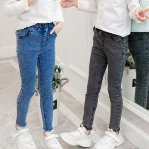 Girls Jeans Fashion School Skinny Pencil Pants Teenage Girls Trousers Jeans for Kids 2020 Spring Children Denim Pants 8 10 Years