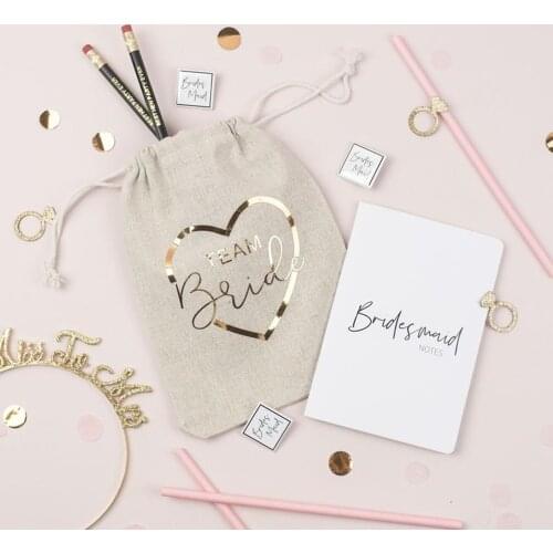 Foil gold Canvas bridal party Survival Recovery Kit customize Bride Squad Bag WEDDING HANGOVERS KIT girl weekend Drawstring bags