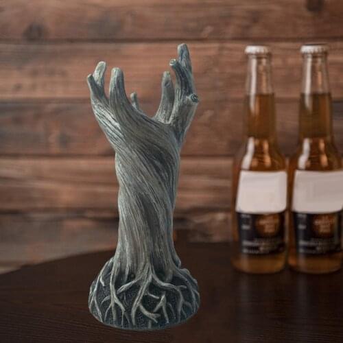 Resin Tree Stump Vase Indoor Outdoor Tree Trunk Plants Planter Dried Flower Pots Patio Lawn Yard Sculpture Vase Home Decor