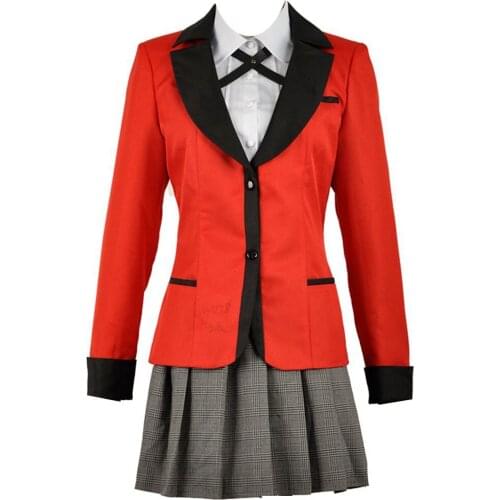 Compulsive Gambler Anime Yumeko Jabami Cosplay Costume Full Set